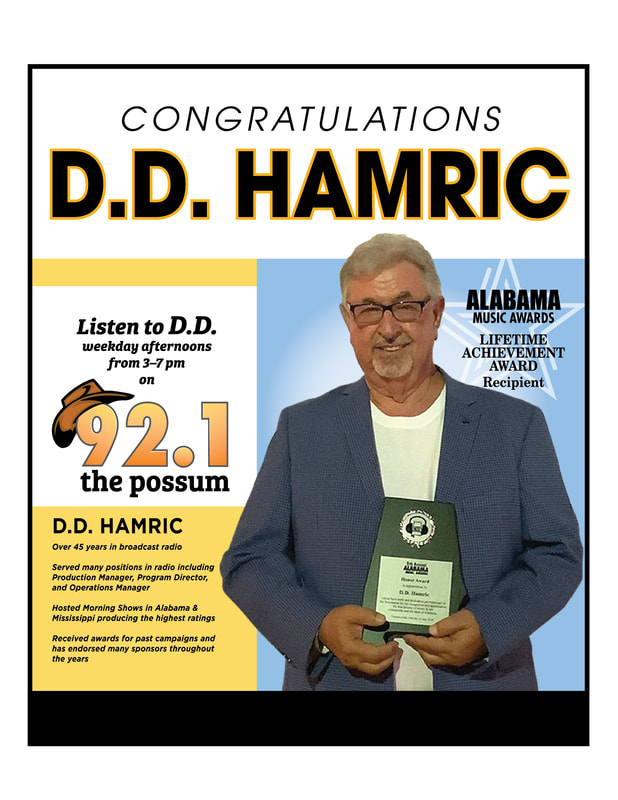 DD Hamric bio 92.1 The Possum - Tuscaloosa's Best Country Music